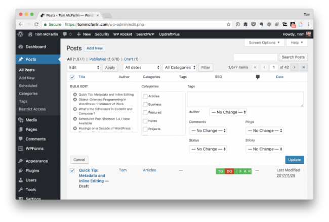 Quick Tip: Metadata and Inline Editing | Tom McFarlin