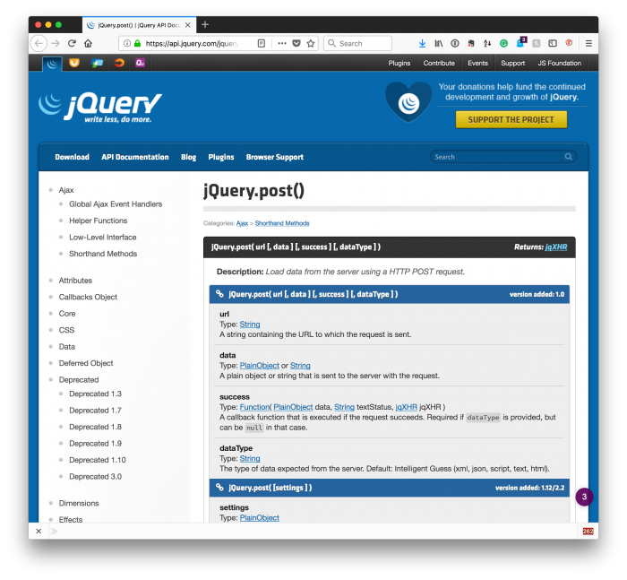 Properly Working with Ajax Requests: jQuery.post