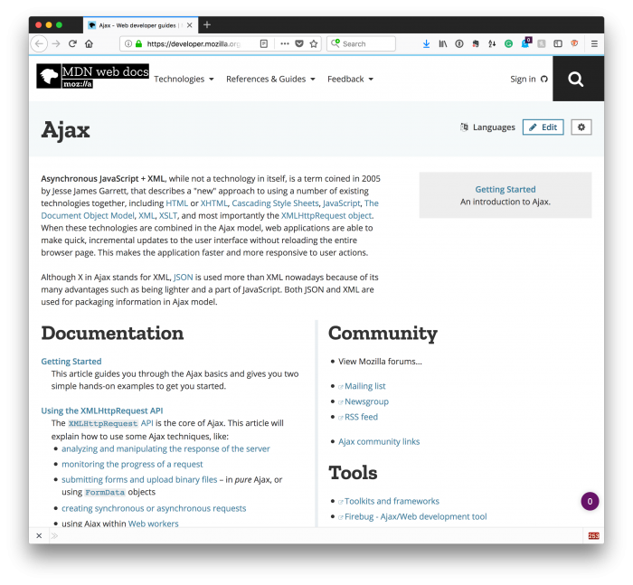 Properly Working with Ajax Requests: MDN