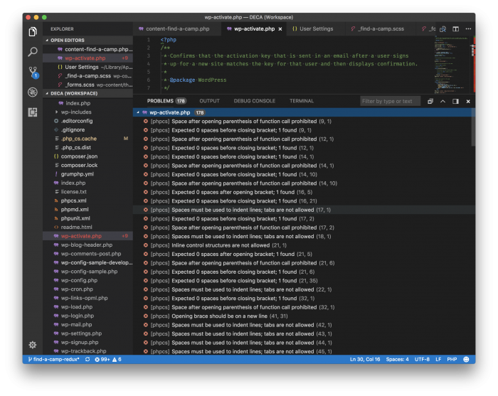 PHP Coding Standard: PHPCS Problems