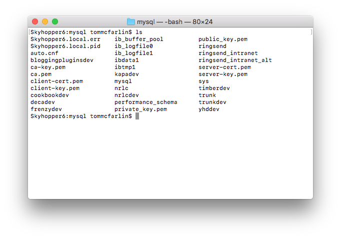 MySQL Data Reconstruction: Databases