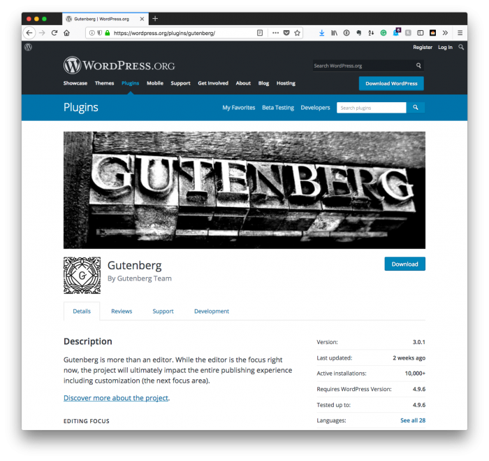 Demand for Gutenberg Is Not There