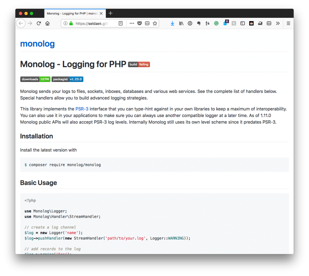 WordPress Debug Log: Monolog