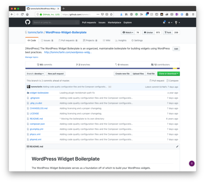 WordPress Widget Boilerplate: The Develop Branch
