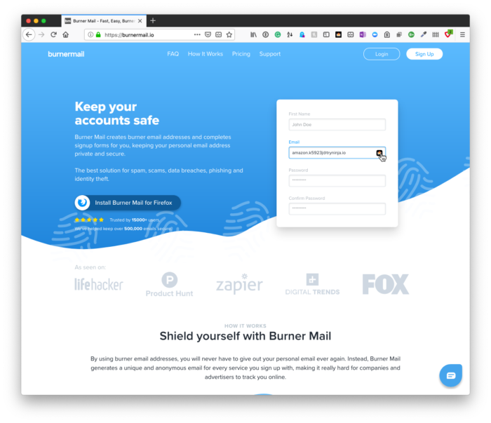 Email Privacy: BurnerMail