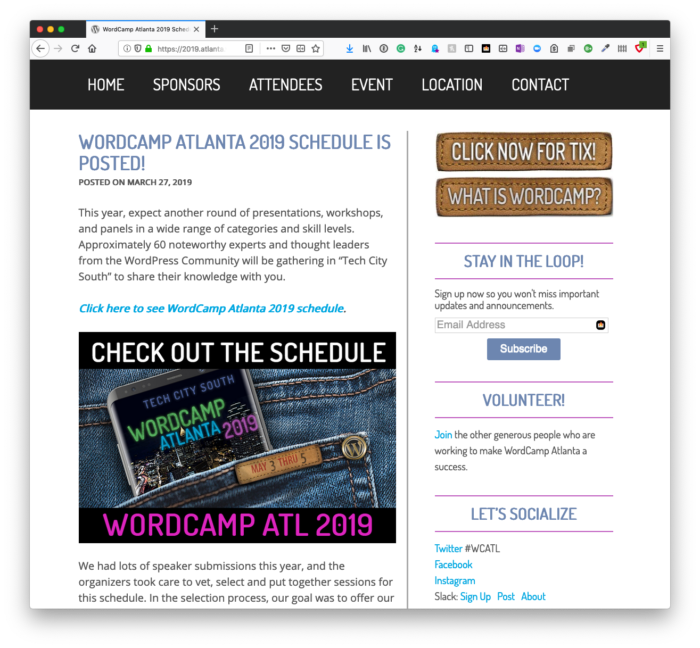 WordCamp Atlanta 2019: Web Apps with WordPress