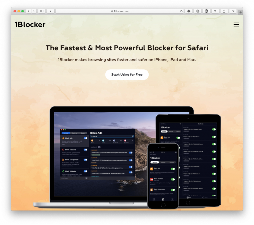 1blocker compatible with mini ipad