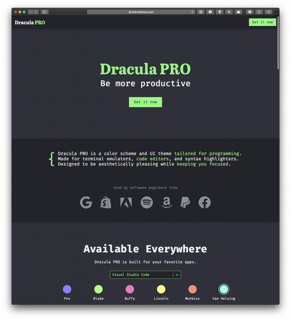 dracula theme android studio in mac