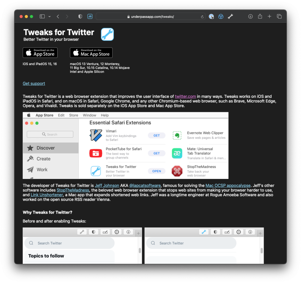 twitter for safari