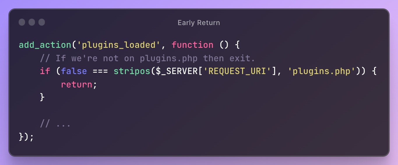 Don’t Perform an Early Return - FASTDOT Hosting